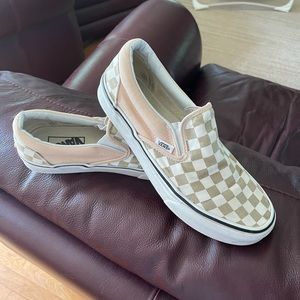 Tan slip on Vans size 7.5